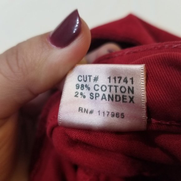 J Brand Zoey Great Red Skinny Corduroy Zipper size 24 (195) - Picture 4 of 9